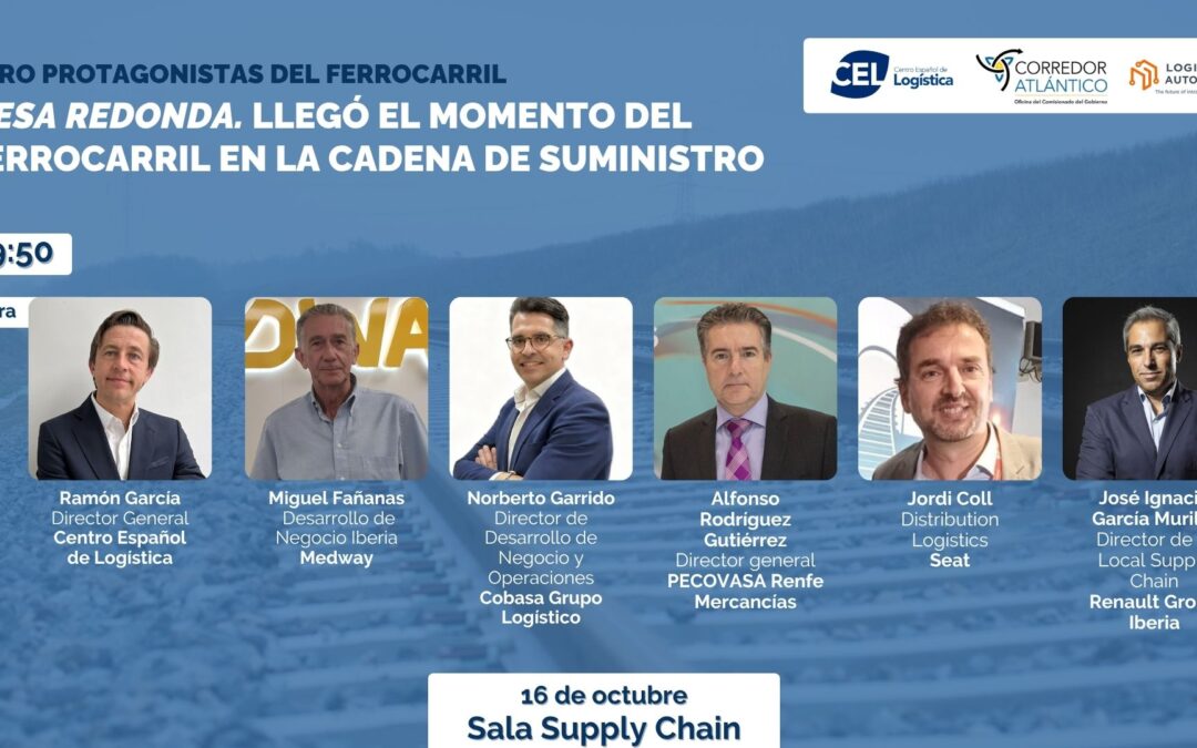 El Centro Español de Logística y la Oficina del Corredor Atlántico reúnen a los protagonistas ferrocarril para impulsar su papel en la cadena de suministro